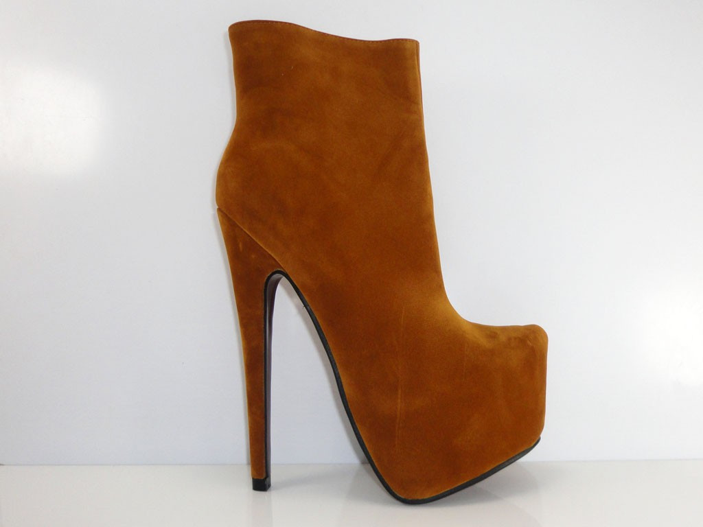 CAMEL BOOTS HIGH SUEDE PINS - 2