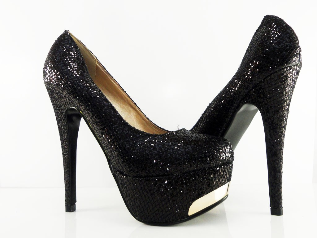 MELNI SPĪDUMA PLATFORMAS STILETTOS SEXY - 1