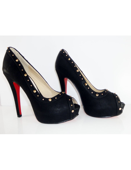 PINS SCHWARZ MATTES ÖKOLEDER AUF PLATTFORM - 4