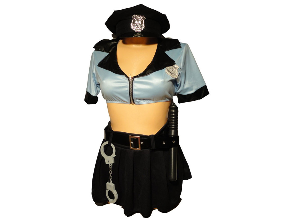 SEXI MODRÁ POLICEMANSKÁ ŽENA