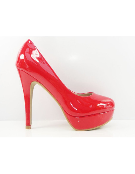 AUGSTI SARKANI STILETTO PAPĒŽI AR PLATFORMU - 2