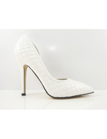 Asymmetrische Stilettos mit weißen gesteppten Stacheln - 3