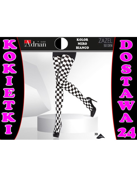 ADRIAN TIGHTS ZAZEL CHECKERBOARD GRILLE - 3