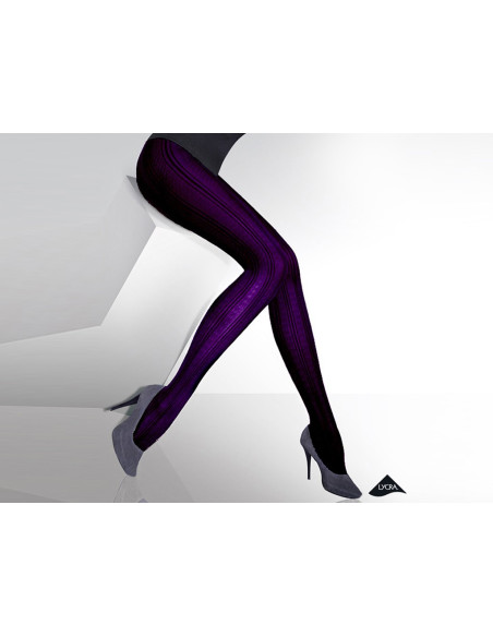 Dresuri cu nervuri 40 DEN PLUM WAVE - 1