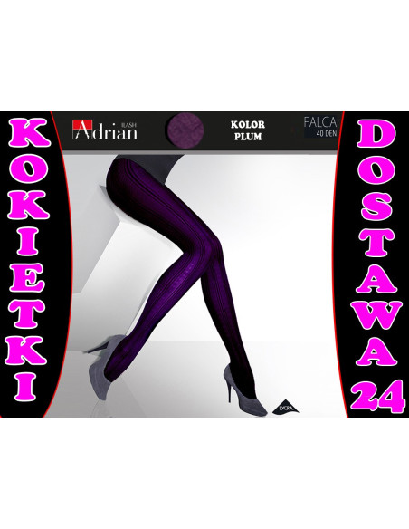 Dresuri cu nervuri 40 DEN PLUM WAVE - 3