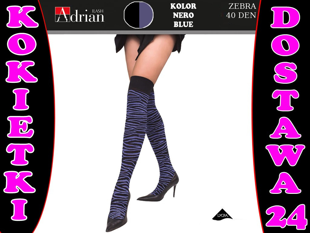 ZAKOLANÓWKI ZEBRA 40 DEN ADRIAN