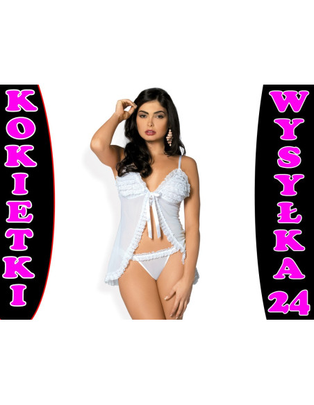 BALTA EROTISKA EROTISKA BABYDOLL APSĒSTS - 2