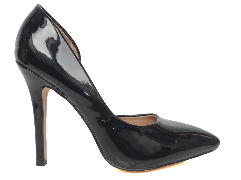 Augsti melni klasiskie stiletto papēži - 1