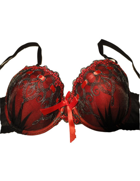 PUSHUP RED RIBBON BRA