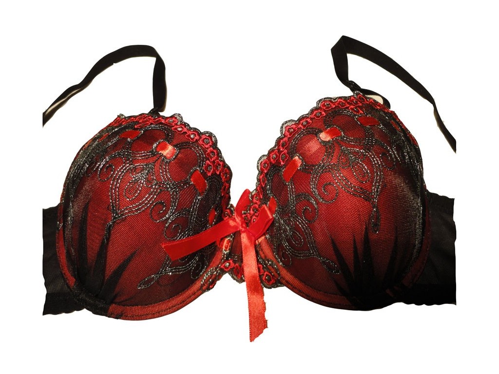 PUSHUP RED RIBBON BRA