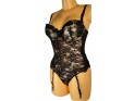 CORSET PROVOCATEUR EN OR NOIR VANESS - 1