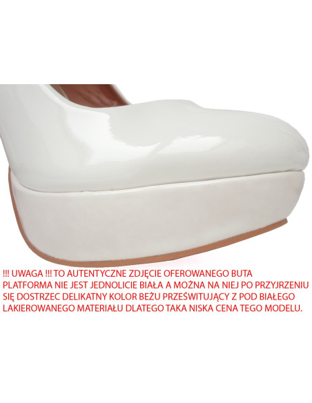 BALTI LAKUOTI PLATFORMINIAI BATELIAI BUTY - 4