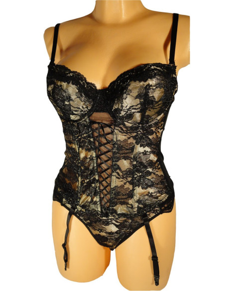 PROVOCAȚIE CORSET BLACK GOLDEN VANESS - 2