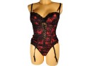 PROVOCATIVE BLACK CORSET WITH RED VANESSA - 2