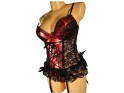 CORSET NICOLA PROVOCARE NEGRU CU ROSU - 1