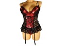 CORSET NICOLA PROVOCARE NEGRU CU ROSU - 2