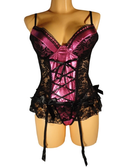 CORSET NICOLA PROVOCAȚIE NEGRU CU ROSE - 2