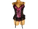 NICOLA PROVOCATIVE CORSET BLACK WITH PINK - 2