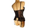 NICOLA CORSET PROVOCATEUR NOIR AVEC ARGENT - 3