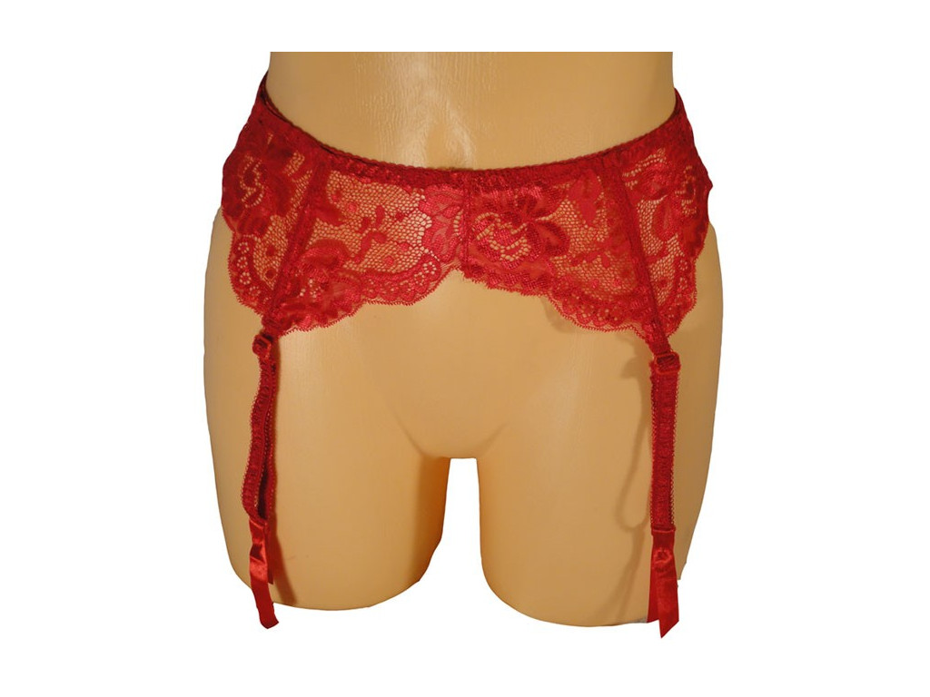 SATIN-STRAPSGÜRTEL ROTE SPITZE - 2