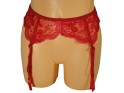 GARTER BELT SATIN Csipke RED - 2