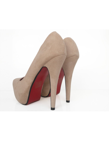 Stilete bej nud pe platforma de piele ecologică - 4
