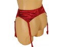 GARTER BELT SATIN Csipke RED - 3