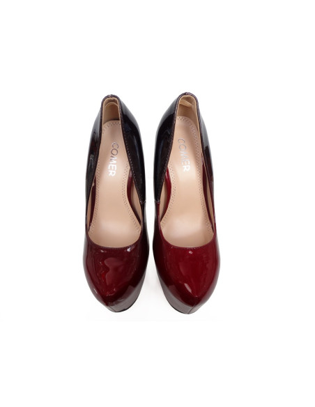 Pins on platform ombre 17cm black red - 2