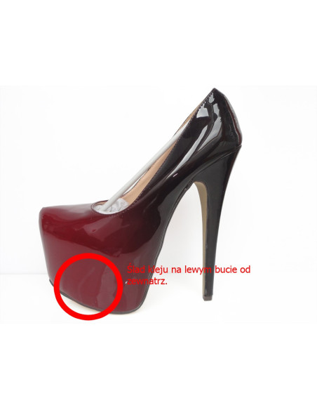 Epingles sur plateforme ombre 17cm noir rouge - 5