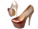 Туфлі на платформі Ombre 17 см з рожевими перлинами - 5