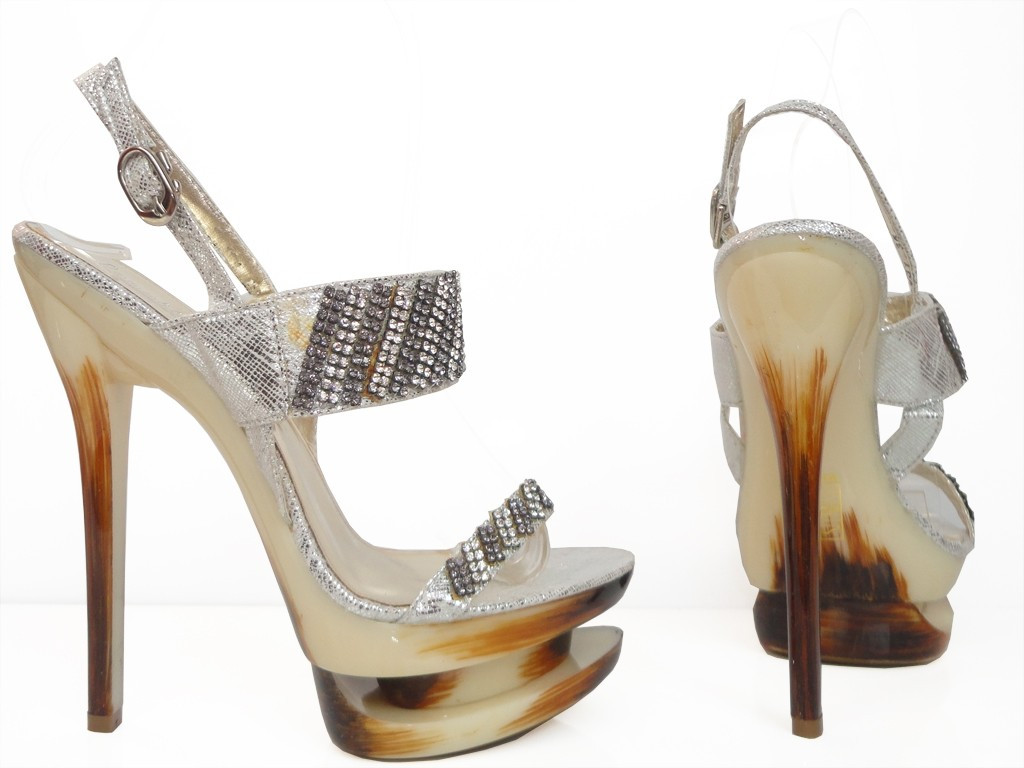 PLATFORMA SANDÁLY STRIEBORNE RUŽOVÁ ZIRKÓNIA - 1