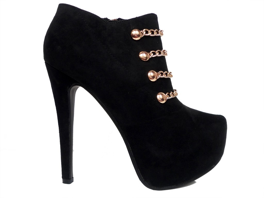 FEKETE SUEDE PLATFORM BOKACSI - 1