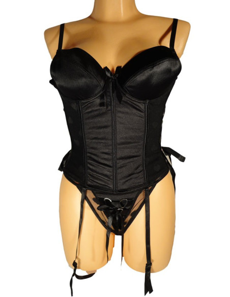 GORSET CZARNY SEXOWNY WIAZANY JESSICA