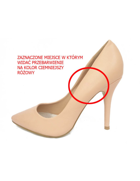 SZPILKI BEŻOWE MATOWE KLASYCZNE W SZPIC