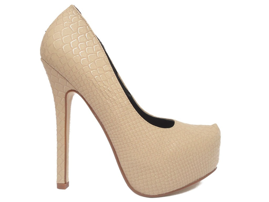 MATTE BEIGE PLATFORM PADS - 1