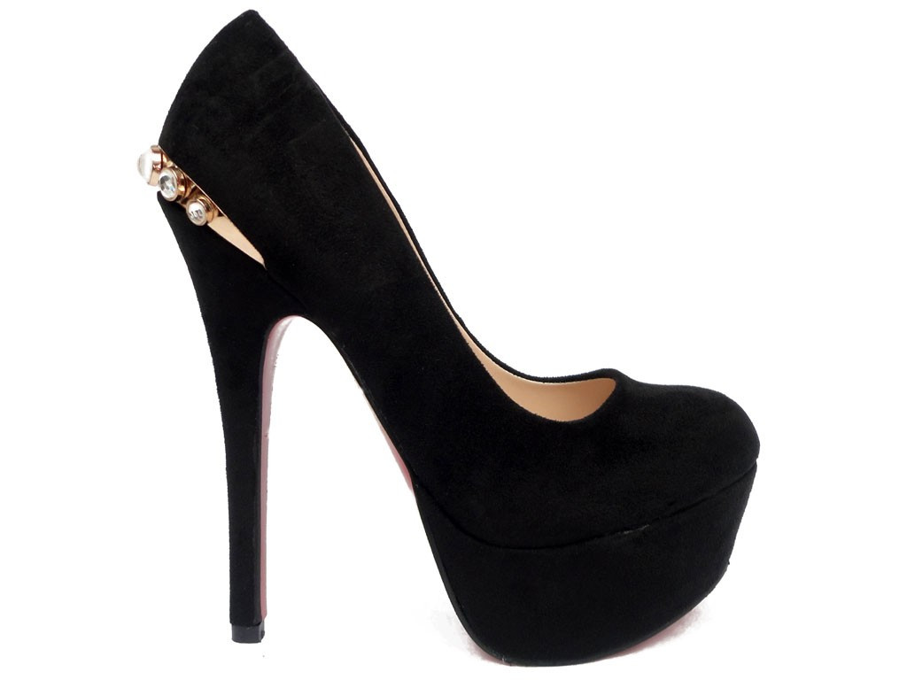 FEKETE SUEDE SOROK ZIRCONIA PLATFORMAL - 1