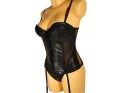 ENSEMBLE CORSET SUZI NOIR BRILLANT - 1