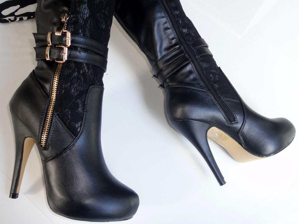 ČERNÉ kotníkové boty MATTE ECO KŮŽE - 6