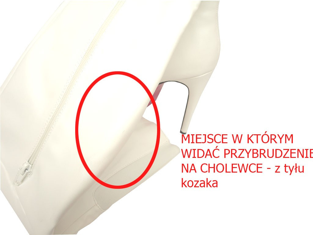 BIAŁE DŁUGIE KOZAKI ZA KOLANO MATOWE PLATFORMIE
