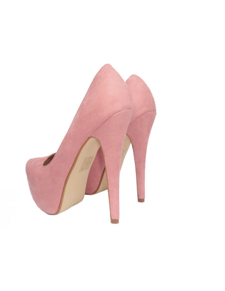 PLATFORMA PODPÄTKY RUŽOVÝ PASTEL SUEDE - 3