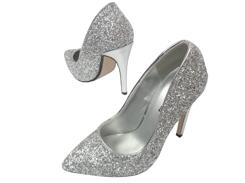 CLASSIC SILVER GLITTER SPOKE PINS - 3