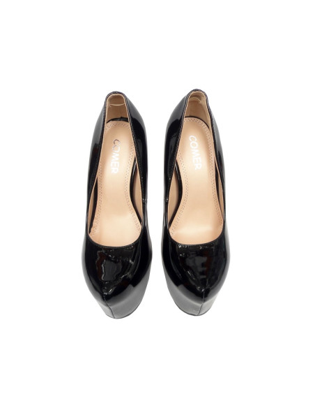NEW SZPILKI CZARNE BLACK LAKIEROWANE HIGH HEELS