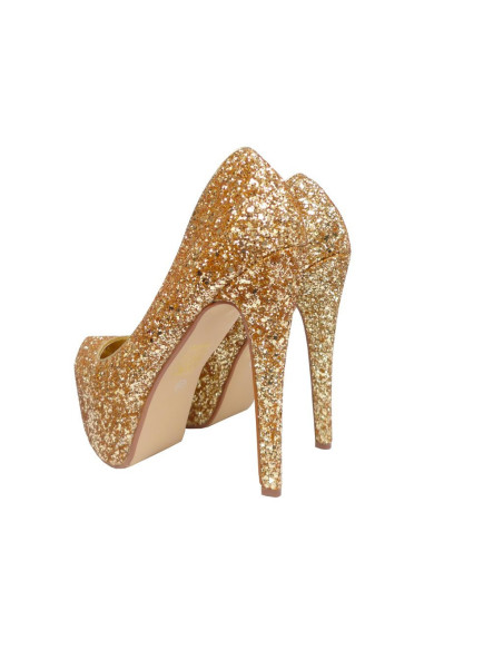 HIGH GOLDEN PINS ON THE PLATFORM GLITTERING - 4