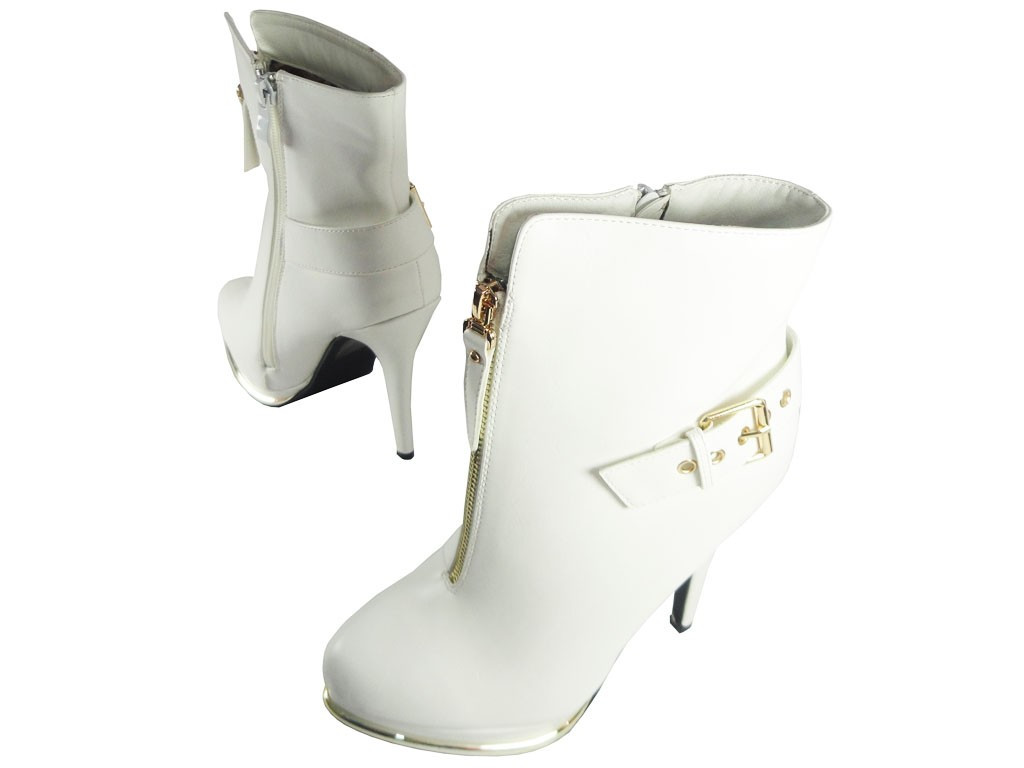 BALTI BUTELIAI BUTY STILETTO KULNIUKAI - 4