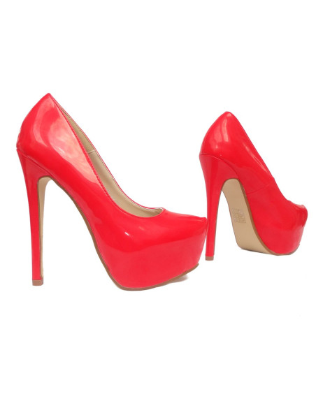 AUGSTI SARKANI STILETTO PAPĒŽI LAKOTAS PLATFORMAS - 1