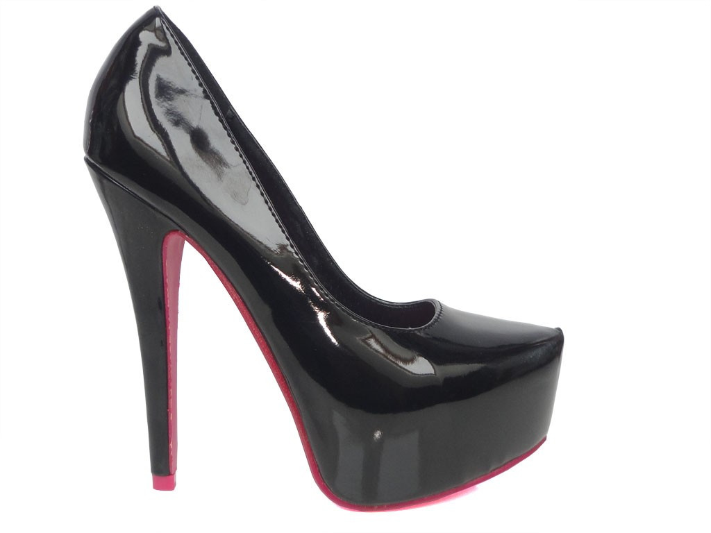 ČERNÉ PATKY NA PLATFORMĚ PINK SOLE - 2