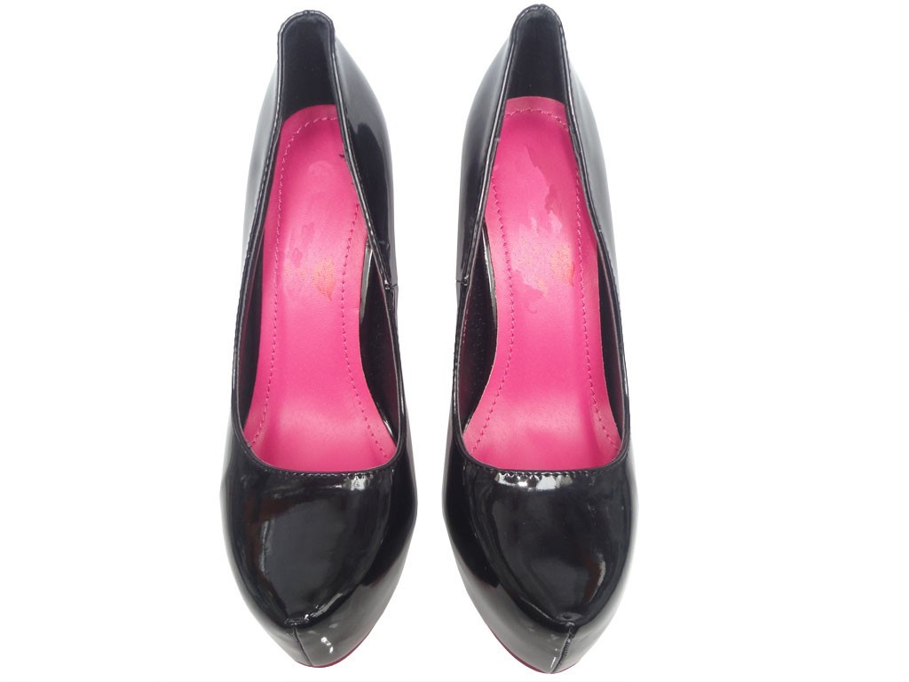 BLACK PINS ON THE PLATFORM PINK SOLE - 4