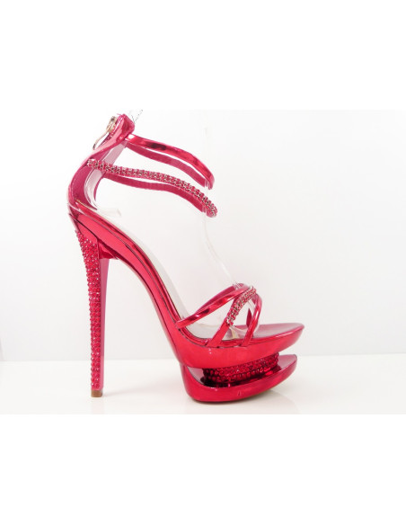 SANDÁLE NA VYSOKÝCH podpätkoch S ROSSO ZIRCONIA - 2
