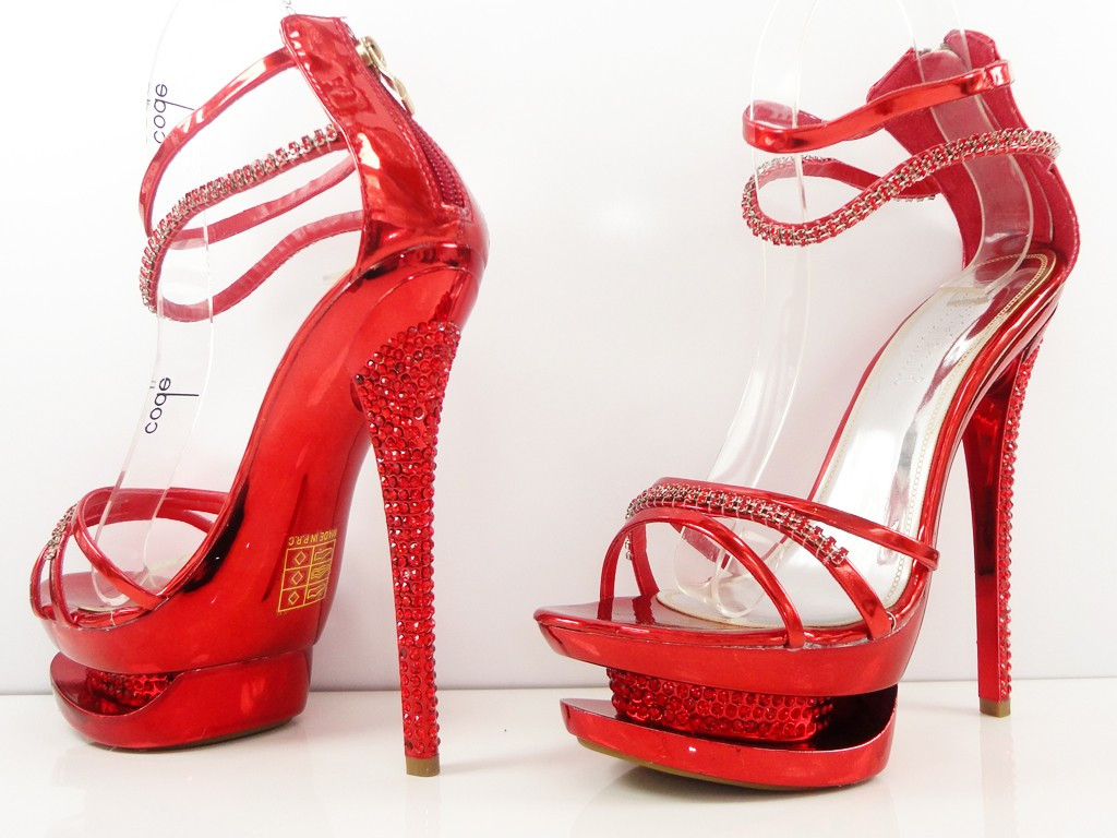 TALL PINS OF ROSSO ZIRCONIA SANDALS - 5