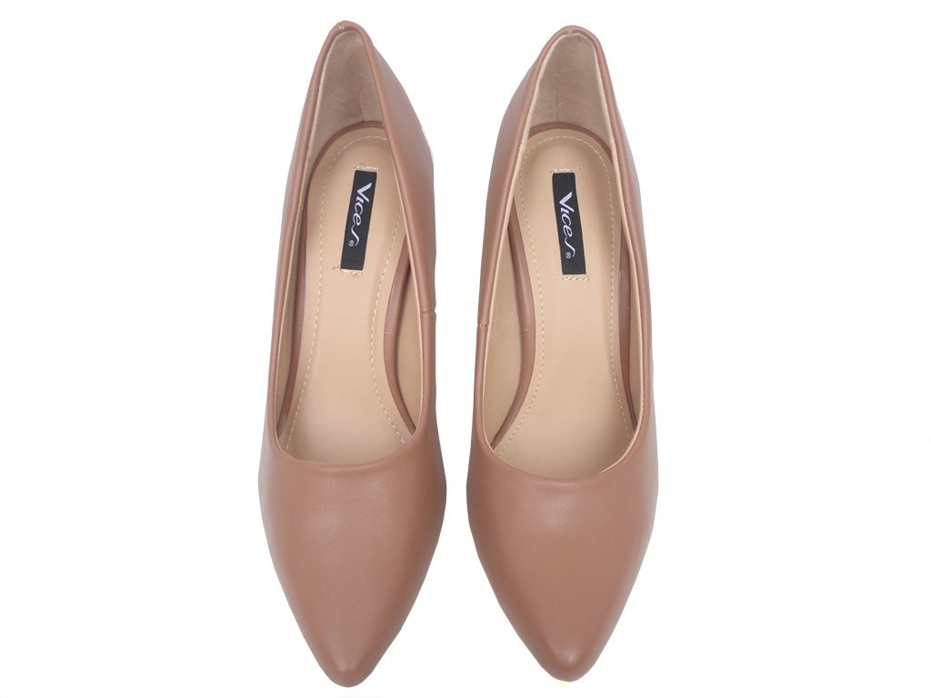 OUTLET CLASSIC PUMPS FLESH BEIGE STILETTO HEELS - 3